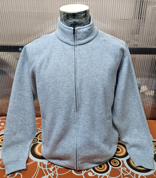 Chaqueta deportiva gris con cremallera - Unisex